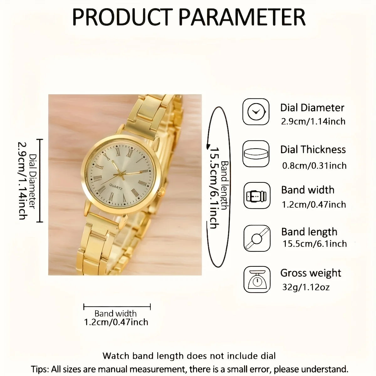 Set Royale Élégance Diamantino – Montre Dorée & Bracelets Luxueux - CI