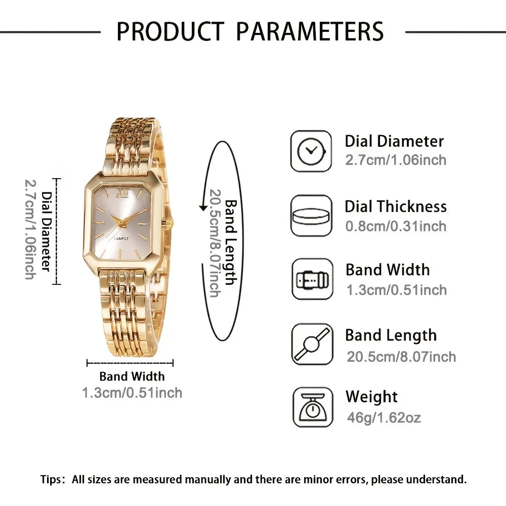 Ensemble Serena™ Élégance Dorée – Montre & Bijoux pour Femme - CI