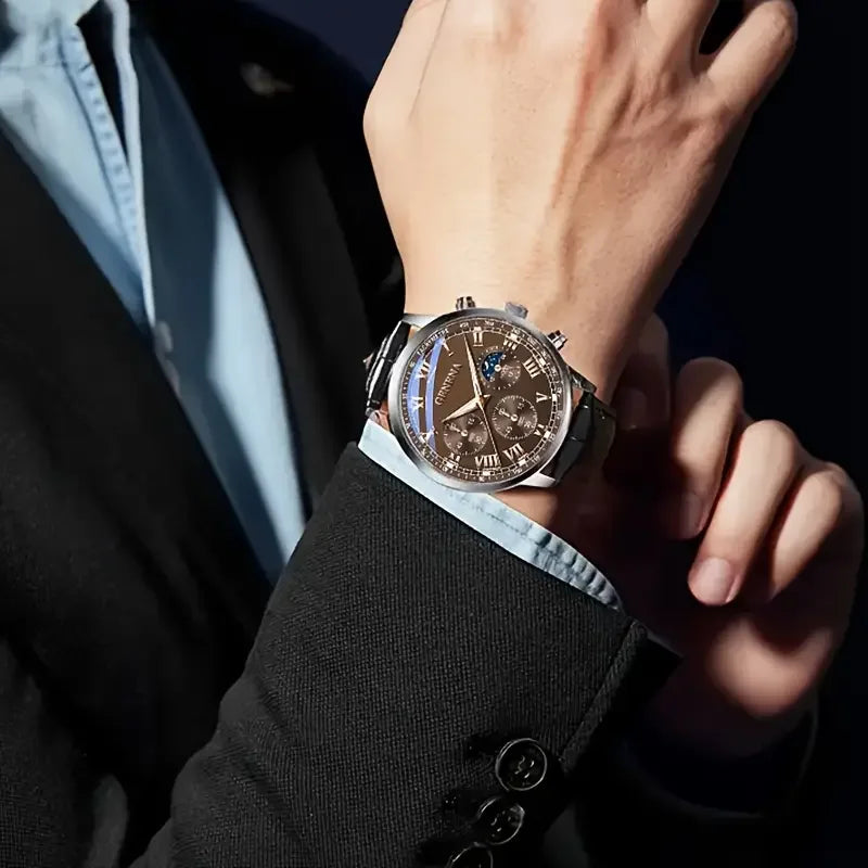 Ensemble de deux Montres Geneva Homme – Luxe et Élégance - BF