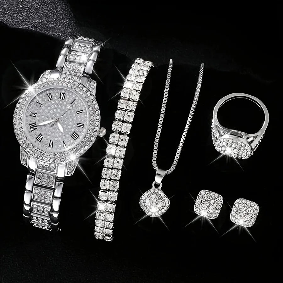 Ensemble Montre Quartz Luxe et Bijoux - GA