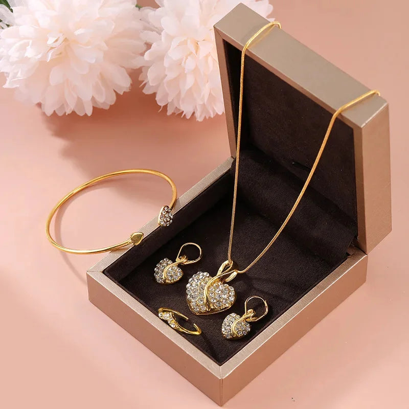 Luxoria™ – Ensemble Montre & Bijoux Dorés Éclat Royal - CI