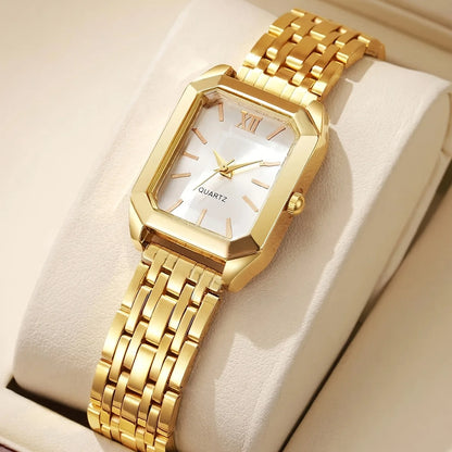 Ensemble Serena™ Élégance Dorée – Montre & Bijoux pour Femme - CI