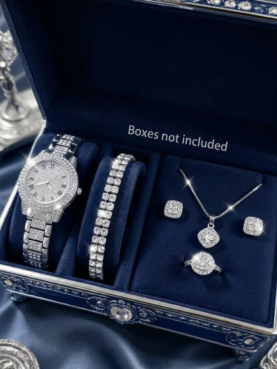 Ensemble Montre Quartz Luxe et Bijoux - GA
