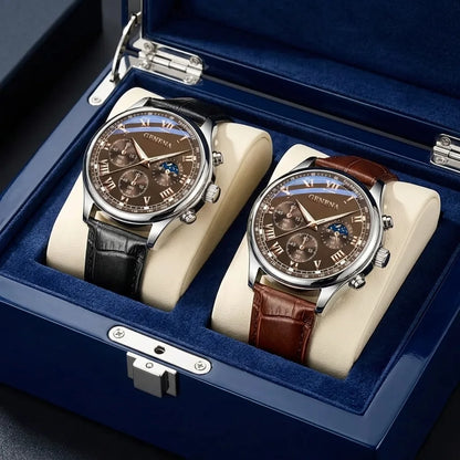 Ensemble de deux Montres Geneva Homme – Luxe et Élégance - BF