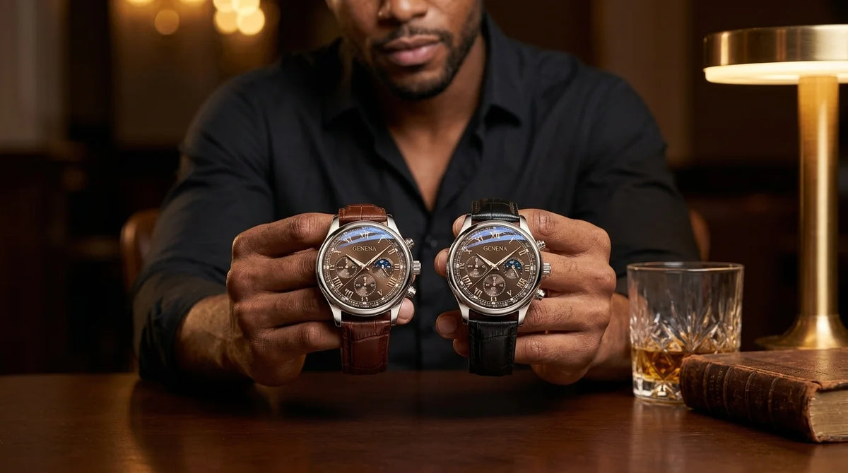 Ensemble de deux Montres Geneva Homme – Luxe et Élégance - BF