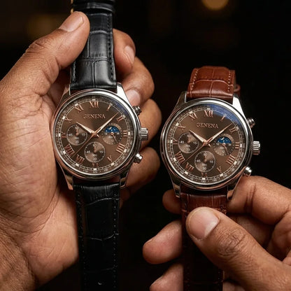 Ensemble de deux Montres Geneva Homme – Luxe et Élégance - BF