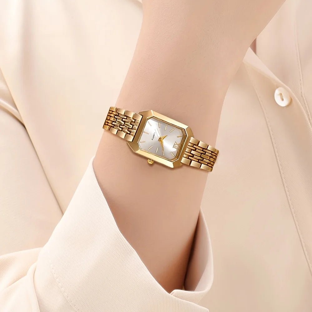 Ensemble Serena™ Élégance Dorée – Montre & Bijoux pour Femme - CI