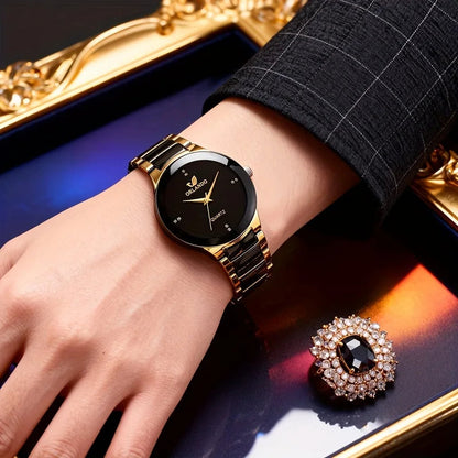 ORLANDO Duo Montres Couple · Une Pour Lui, Une Pour Elle · Noir & Doré - CI